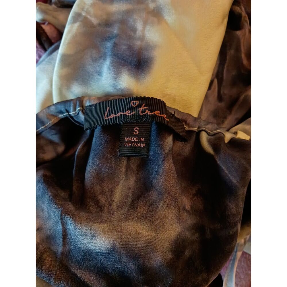 Y2K Shibori Tie Dye Satin Cami Top Silk Look Grunge Slip Tank - Picture 3 of 3